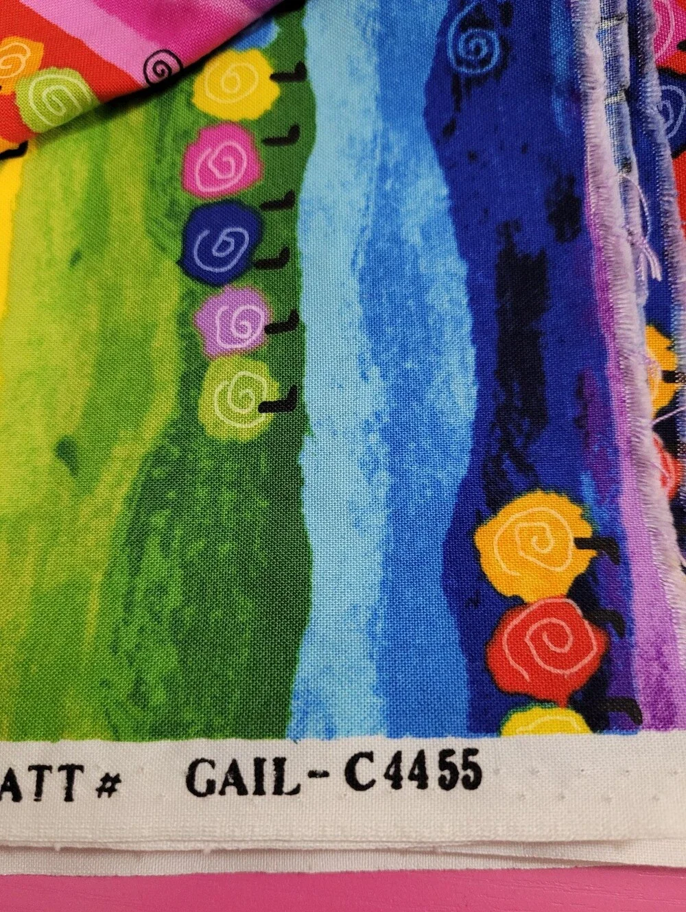 Timeless Treasures Fabrics Colorful Rainbow Caterpillar Sewing Fabric (1526)